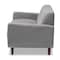 Baxton Studio Allister Mid-Century Light Grey Upholstered Loveseat 158-9748 - alternate 7
